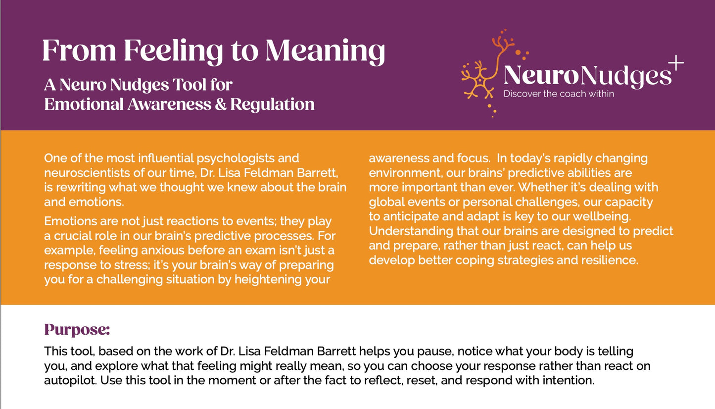 Downloadable Coaching Tool: From Feeling to Meaning