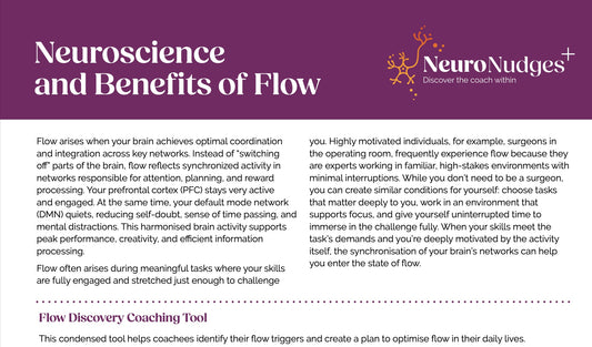 Downloadable Coaching Tool: Neuroscience and the benefits of flow