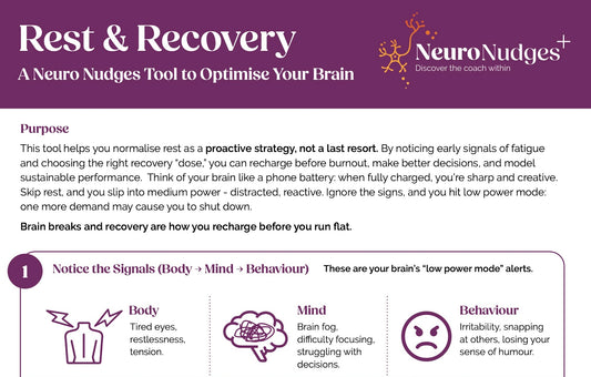 Downloadable Coaching Tool: Rest and Recovery Pack Duo Pack - Coaching Tool and Journal