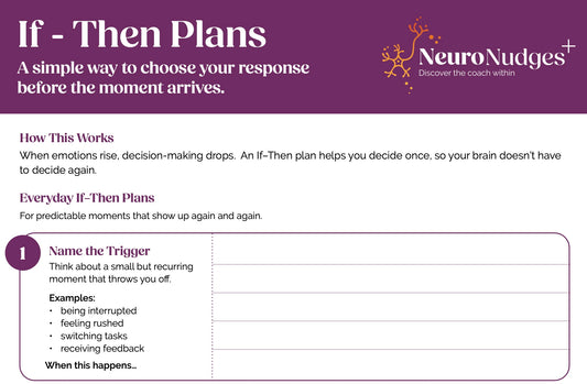 Downloadable Coaching Tool: If - Then